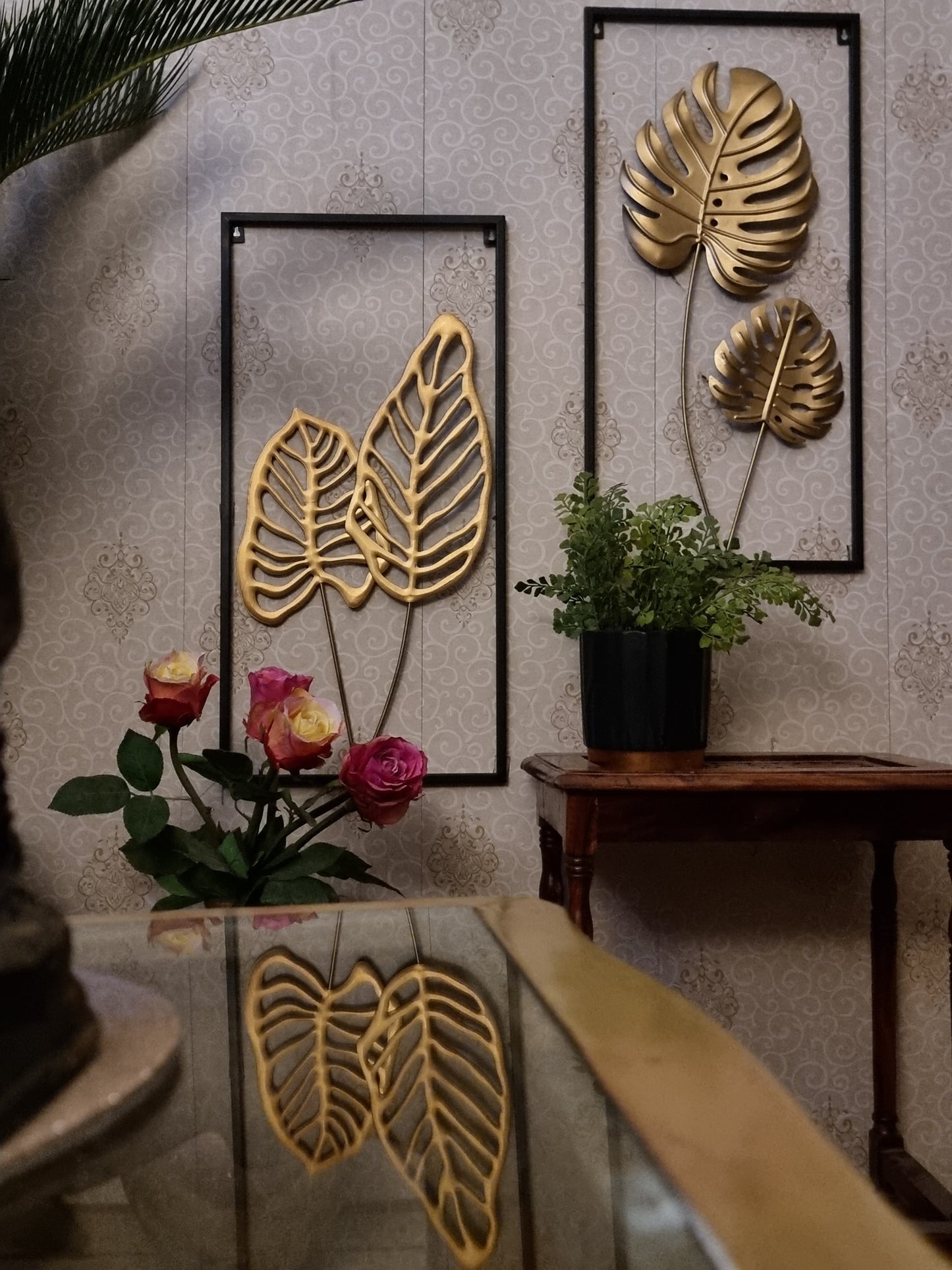 Metal Leaf Wall Art Decor